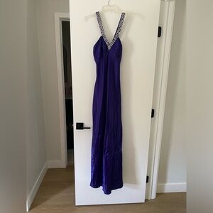 Purple long dress beautiful back